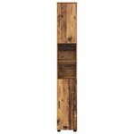 vidaXL Meuble de salle de bain haut Bois ancien 30 x 35 x 192 cm
