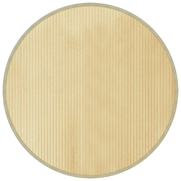 vidaXL Tapis rond naturel clair 100 cm bambou