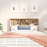 vidaXL Armoire de tête de lit Chêne sonoma 120x19x103 5 cm