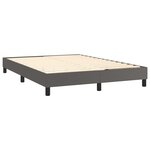 vidaXL Sommier à lattes de lit avec matelas et LED Gris 140x190 cm