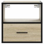 vidaXL Tables de chevet murales 2 Pièces chêne sonoma 40x31x39 5 cm