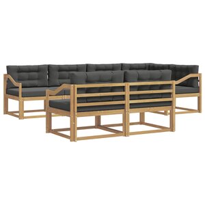 vidaXL Ensemble de canapés d'extérieur 6 pc Blanc et anthracite