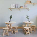 Plateau rond en pin 75 cm epaisseur 3 cm