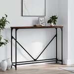 vidaXL Table console chêne marron 102x22 5x75 cm bois d'ingénierie