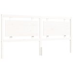 vidaXL Cadre de lit sans matelas blanc bois de pin massif