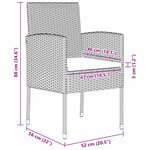 vidaXL Ensemble de salle à manger pour jardin 5 Pièces Noir Poly rotin