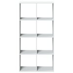 vidaXL Bibliothèque séparateur de pièce Blanc 69 5 x 29 x 137 5 cm Bois d'ingénierie