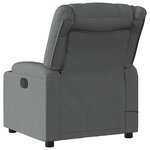 vidaXL Fauteuil de massage inclinable Gris foncé Tissu
