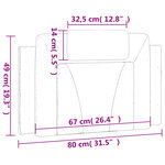 vidaXL Coussin de tête de lit cappuccino 80 cm similicuir