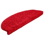 vidaXL Tapis d'escalier 10 pièces 65 x 21 x 4 cm Rouge Demi-rond Grand