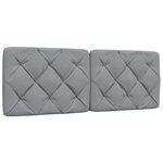 vidaXL Cadre de lit sans matelas gris clair 140x190 cm tissu