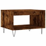 vidaXL Table basse chêne fumé 60x50x40 cm bois d'ingénierie