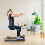 Squat machine fortius appareil de musculation multifonction 84 x 48 x 73 cm - 2 dossiers interchangeables et réglables