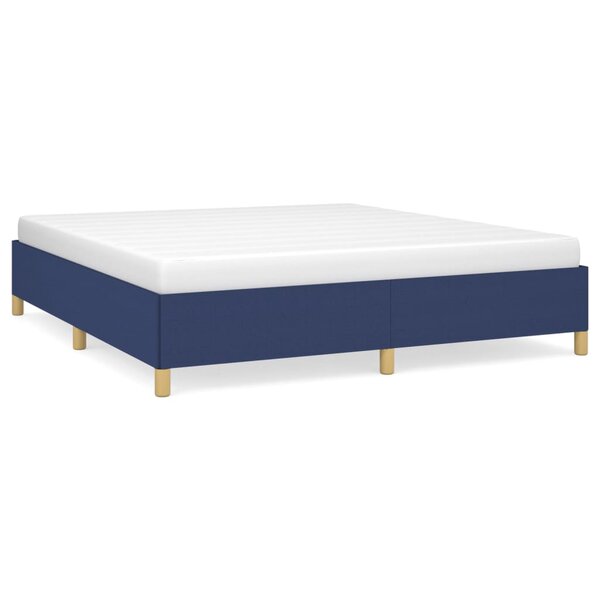 vidaXL Cadre de lit Bleu 160x200 cm Tissu