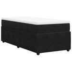 vidaXL Sommier à lattes de lit et matelas Noir 80x200 cm Velours