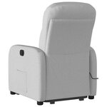 vidaXL Fauteuil inclinable de massage électrique gris nuage tissu