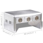 Vidaxl table basse 3 tiroirs vintage style d'aviation