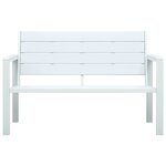 vidaXL Banc de jardin 120 cm PEHD Blanc Aspect de bois