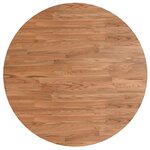 vidaXL Dessus de table rond Marron clair Ø80x1 5 cm Bois chêne traité