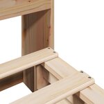 vidaXL Lit bibliothèque sans matelas 180x200 cm bois massif