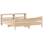 vidaXL Cadre de lit avec tête de lit 180x200 cm bois de pin massif