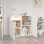 vidaXL Buffet blanc 80x36x75 cm bois d'ingénierie