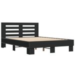vidaXL Cadre de lit sans matelas noir 140x190 cm