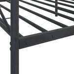 vidaXL Lit de repos sans matelas noir 100x200 cm acier