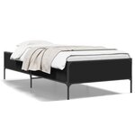 vidaXL Cadre de lit sans matelas noir 100x200 cm