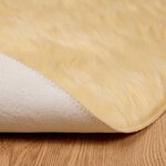 vidaXL Tapis en Peau de Mouton Synthétique Crème 100 x 100 cm