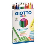 Étui de 12 crayons de couleur GIOTTO MEGA