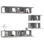 vidaXL Ensemble de meubles TV 6 Pièces Sonoma gris Bois d'ingénierie