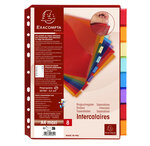 Intercalaires Avec Pochette Polypropylène 8 Positions - A4 Maxi - Couleurs Assorties - X 10 - Exacompta
