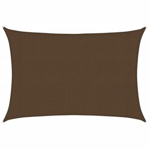 vidaXL Voile d'ombrage 160 g/m² Marron 3x5 m PEHD