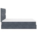 vidaXL Cadre de lit ottoman avec matelas gris foncé 140x190 cm velours