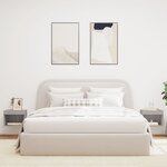 vidaXL Tables de chevet murales avec lumières LED 2 Pièces sonoma gris