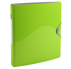 Classeur 4 anneaux 30mm iderama pp en polypropylène rigide - a4 - vert anis - x 6 - exacompta