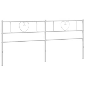 vidaXL Tête de lit métal blanc 193 cm