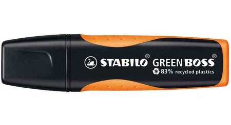 surligneur GREEN BOSS, Orange à 83% à base de plastique recyclé STABILO