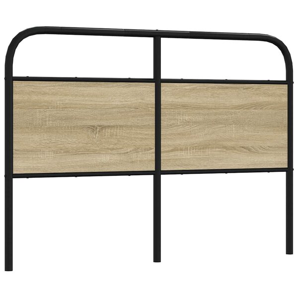 vidaXL Tête de lit chêne sonoma 120 cm acier et bois d'ingénierie