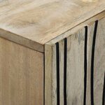 vidaXL Buffet Blanc 90 x 33 x 75 cm bois de manguier massif