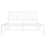 vidaXL Cadre de lit métal sans matelas et tête de lit blanc 140x200 cm