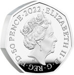Pièce de monnaie en Argent 50 Pence g 16 Millésime 2022 Innovation in Science ALAN TURING
