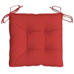 Vidaxl coussins de chaise 6 pièces rouge 50x50x7 cm tissu oxford
