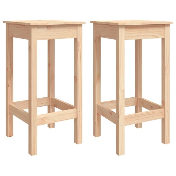 vidaXL Chaises de bar lot de 2 40x40x78 cm bois de pin solide