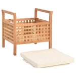 vidaXL Banc de rangement 49x48x49 cm Bois de noyer massif