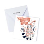 Carte De Vœux Etincelle Chat Noël - Draeger paris