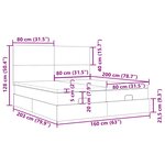 VidaXL Cadre de lit ottoman avec matelas noir 160x200 cm tissu