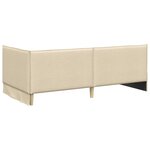 vidaXL Cadre de lit d'angle avec tête de lit Crème 80 x 200 cm tissu