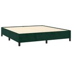 vidaXL Sommier à lattes de lit et matelas Vert foncé 180x200cm Velours